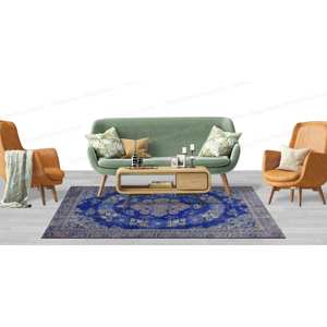 Tapis imprimé floral, tapis d'appoint d'intérieur, tapis antidérapant, design bohème turc, tapis fin non tissé - Product Image 4