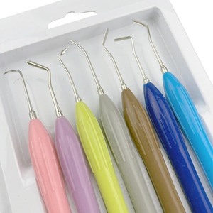 Điện đôi đã kết thúc bằng thép không gỉ nha khoa composite nhựa điền Spatula Kit Silicone xử lý cho nha sĩ CE chứng nhận - Product Image 2