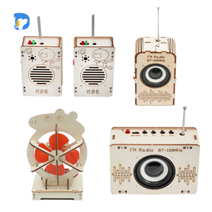 DIY Walkie Talkie Radio Juguete Madera <span class=keywords><strong>STEM</strong></span> Ciencia Educación para 7-9 años - Product Image 1