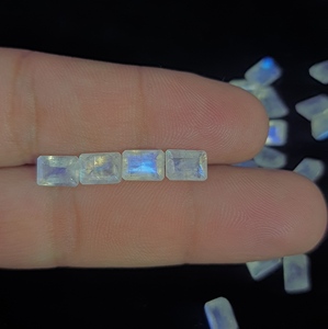 Piedra lunar de arcoíris Natural de 5x7mm, Esmeralda facetada, forma octagonal, piedras preciosas semipreciosas para fabricación de joyas al por mayor - Product Image 5