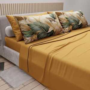 Juego de Sábanas Ajustables de Satén Estampado Personalizado al por Mayor de 3 Piezas con Fundas de Almohada de Diseño, 300 Hilos, 110GSM, Estilo Europeo - Product Image 2