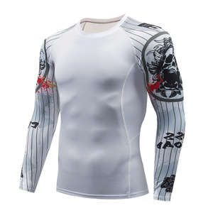 Precio barato Tops Rash Guard Camisas de compresión personalizadas para hombres Camisa de compresión de manga larga Rash Guard - Product Image 4