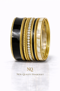 Luxury Multi-colors Metal <b>Bangles</b> <b>Set</b> for Women Handmade Designer Ethnic Bracelet <b>Set</b> Anniversary Anchor Design Jewelry - Product Image 4