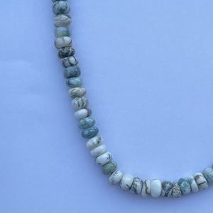 Colliers de perles de pierres précieuses tendance en argent sterling plaqué or de qualité AAA, pierres d'agate mousse naturelle lisses de 8 mm, 10 mm, 12 mm - Product Image 4