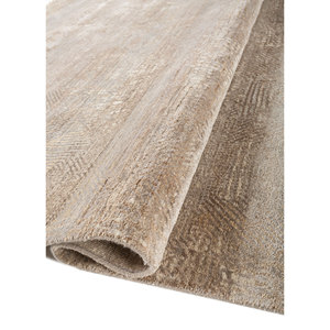 พรมขนสัตว์และไหมไผ่ถักมือสีเบจและสีน้ำตาล ขนาด 9x12 ฟุต รูปทรงสี่เหลี่ยมผืนผ้า สำหรับห้องนั่งเล่นหรือทางเดินในบ้าน-AKWB-3538 - Product Image 2