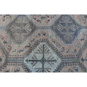 3.1x8.9 ft Turkish <b>Rug</b>, Vintage <b>Runner</b> <b>Rug</b>, Brown Beige Solid <b>Rug</b> - Product Image 5