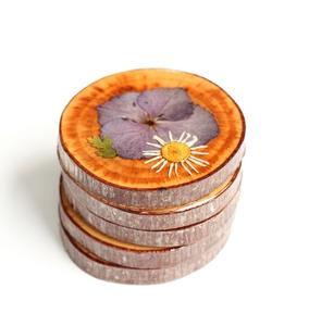 Vente en gros de sous-verres décoratifs en bois et résine pour les designers d'intérieur sous-verres à thé 4 pièces sous-verres en pierre au meilleur design - Product Image 6