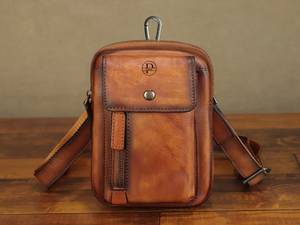 กระเป๋าคาดเอวหนังวินเทจสำหรับผู้ชายกันน้ำได้สำหรับการเดินทางกีฬายิม Running-LWB-0149 - Product Image 2