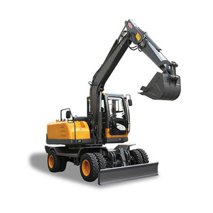 Chargeuse compacte sur chenilles jaune avec godet de 0,12 m³ pour moteur 120 kW, forte puissance de creusement, garantie 4 ans - Product Image 4