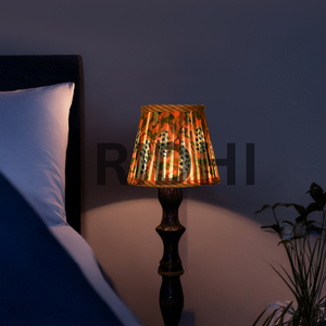 Ridhi Dark Salmon Pink Block Printed Cotton Floral Handmade Indian Luxury Eco-Friendly Lightweight <b>Light</b> <b>Covers</b> Lighting - Product Image 5