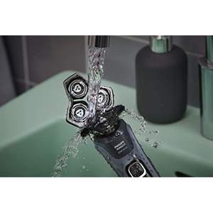 Afeitadora Eléctrica Recargable de Triple Cuchilla, Recortadora Rotatoria Inalámbrica Impermeable IPX7 para Uso en Seco y Húmedo, Lavable, con Cabezales Reemplazables - Product Image 4