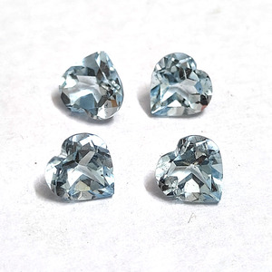 Aigue-marine naturelle propre 6x6mm en forme de coeur coupe meilleure qualité bleu aigue-marine coeur facette 0.73 cts pierres précieuses pour la fabrication de bijoux - Product Image 6