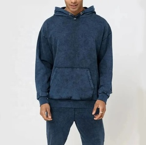 Haute qualité 100% coton vêtements de sport décontractés hommes pull veste Gym pantalon Jogging hommes survêtement sweats hommes sweats à capuche ensemble - Product Image 3