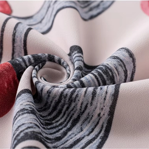 Respirant en mousseline de soie femmes ensemble décharge impression doux léger deux pièces tenue élégant décontracté vêtements d'été pour les amateurs de mode - Product Image 5