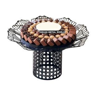 Diseño fantástico Decoración para el hogar Plato de chocolate Tazón de servicio de chocolate de metal Mesa ecológica para bodas y ocasiones especiales - Product Image 4