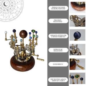 Fabrication indienne modèle Orrery poli fabriqué à la main avec finition en laiton pour la décoration de la maison et de la salle de classe disponible au prix d'exportation - Product Image 4