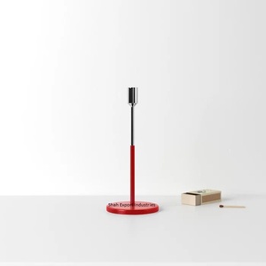 Bougeoir conique en métal fait à la main dessus de table décoratif pour la maison design élégant bougie conique multicolore - Product Image 4