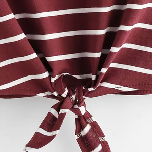 Tops cortos de algodón de secado rápido de último diseño del fabricante de Pakistán para mujeres camisetas transpirables a cuadros para el verano suministro al por mayor - Product Image 6