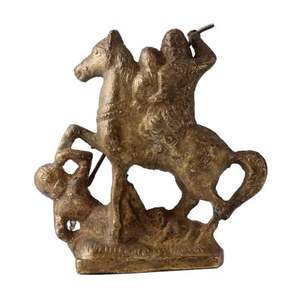 Estatua de lujo hecha a mano de Guerrero dorado antiguo, estatua de caballo, estatua de decoración del hogar, artículos de regalo, SND-949 - Product Image 3