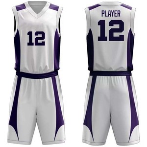 Tenues de basketball pour adultes à prix d'usine, respirantes, séchage rapide, vente chaude, ensembles de maillots personnalisés avec nom d'équipe, sublimation, entraînement sportif - Product Image 6