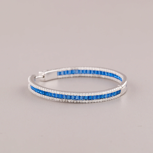 Luxury Blue Color Moissanite Diamond Drop <b>Earrings</b> for Women Rainbow Sapphire Fashion Jewelry - Product Image 3