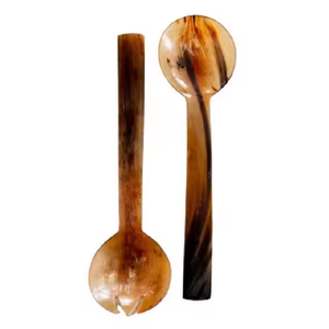 Cerscent Crafts Juego de cubiertos de cuerno de buey con mango largo Capacidad de 10ml para fiestas - Product Image 1