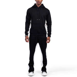 Meilleur nouveau pull à capuche solide d'hiver élégant poche kangourou coupe ajustée confortable respirant antibactérien tenue décontractée piste - Product Image 1