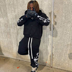 Chándal de Forro Polar 100% Algodón Personalizado al por Mayor para Hombre, Lavado Ácido, Talla Grande, Algodón Grueso, Básico Personalizado - Product Image 3