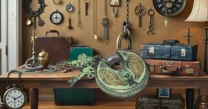 Heavy Duty Brass Padlock Small Luggage Safety Waterproof <b>Lock</b> with Master Key Engraved Shankh Black Brass Padlock - Product Image 3