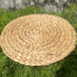 Hecho a mano agua Jacinto cargador placa cesta paja mimbre posavasos manteles vajilla boda fiesta vajilla Decoración - Product Image 6