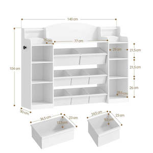 Meuble de rangement en tissu pour jouets d'enfants, idéal pour chambre et salon - Product Image 5