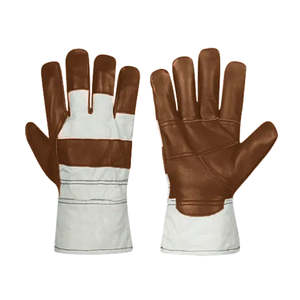 Gants de travail en cuir de vachette grainé, protection industrielle, sécurité des mains, soudage, anti-coupure, résistants à la déchirure - Product Image 4