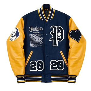 Chaquetas Varsity de Invierno para Hombre, Tallas Grandes, 100% Lana, Transpirables, con Logotipo Personalizado Bordado, Estilo Urbano - Product Image 1