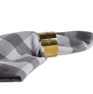 Anneau de serviette en laiton estampé Grateful, or, cuisine, restaurant, décoration de la maison, mariage, hôtel, vaisselle de bureau, fabriqué en Inde, vente en gros - Product Image 5