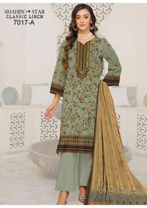 Lino de alta calidad/100% seda Salwar Kameez fiesta modesta estampado de moda tela de calidad de exportación Natural para damas de India Pakistán - Product Image 6