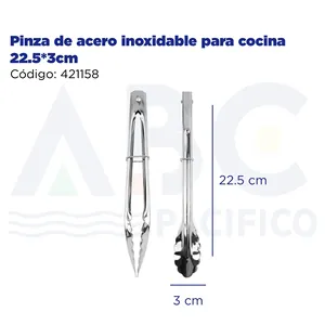 Hot Selling Stainless Steel <b>Kitchen</b> <b>Tongs</b> 22.5*3cm Traditional Style BBQ and Frying <b>Tongs</b> Durable Gadget for Home <b>Kitchen</b> - Product Image 2