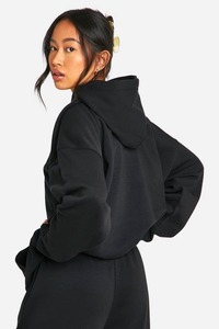 Sudaderas con Capucha para Mujer, Talla Grande, de Algodón y Felpa, con Logotipo Personalizado, Sudadera Negra, Fabricante OEM al por Mayor - Product Image 2