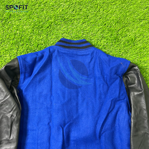 Veste universitaire vierge de concepteur OEM pour hommes veste de mode manches en cuir véritable broderie personnalisée Baseball Letterman vestes - Product Image 6