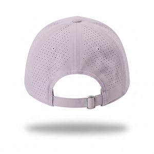 Casquette de baseball perforée unisexe violet clair à 5 panneaux, respirante, vente en gros, logo personnalisé, haute qualité, OEM ODM, faible MOQ - Product Image 5