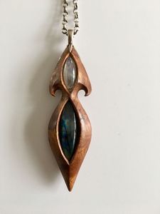 CHAINS <b>NECKLACES</b> FOR WOMEN MEN NATURAL <b>LARGE</b> BOHO TRIBAL SONO WOODEN <b>Pendant</b> on Adjustable Cord Handmade <b>Necklace</b> - Product Image 6