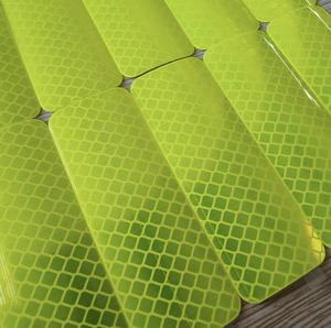 For 4083 Diamond Grade Fluorescent Yellow Green Die Cut Acrylic Reflective Film 3CM*8CM <b>Waterproof</b> for Car Motorcycle Safety - Product Image 5