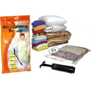 Sac de rangement sous vide fonctionnel en plastique 50x60 pour vêtements et aliments, idéal pour armoire et chambre - Product Image 3