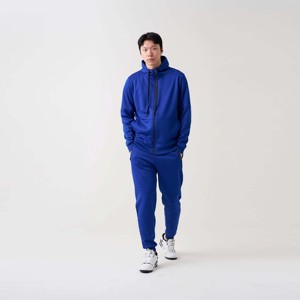 Ensemble de survêtement technique en molleton bleu royal pour homme, fermeture éclair intégrale, doux et léger, idéal pour un usage quotidien et en plein air - Product Image 3