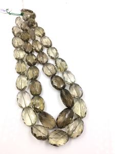 Cuentas Ovaladas de Cuarzo Ahumado Natural, Corte Checker, para la Elaboración de Joyería Fina, Collar de Piedras Preciosas - Product Image 5