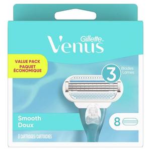 GilletteVenus Smooth Recharges de lames de rasoir pour femmes, 8 pièces, lubrifiées pour protéger la peau des irritations - Product Image 4