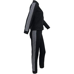 Conjunto de chándal de 2 piezas para mujer, Sudadera con cuello redondo, pantalones de chándal con logotipo, conjunto de chándal informal - Product Image 6