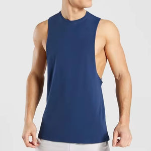 Verano personalizado sin mangas Crop Tank Top cuello compresión Tank Top hombres Camisa sin mangas entrenamiento Tank Top para hombres - Product Image 1
