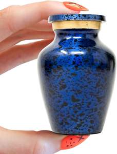 Petites urnes pour les cendres humaines, urne souvenir, urne pour les cendres humaines Femme adulte, funérailles maman et papa pour les cendres, livré avec étui bleu - Product Image 2