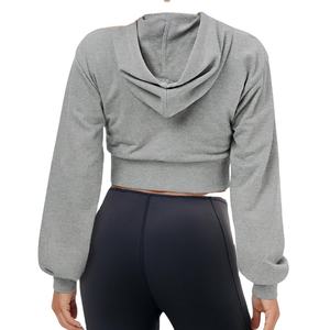 Sweat à capuche d'hiver en polaire pour femmes, manches longues, vente en gros, sweat à capuche court de haute qualité 2026 - Product Image 4