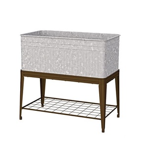 whole sale galvanized metal rectangular flower plants <b>planter</b> balconies or backyards easily grow your favorite plants - Product Image 1